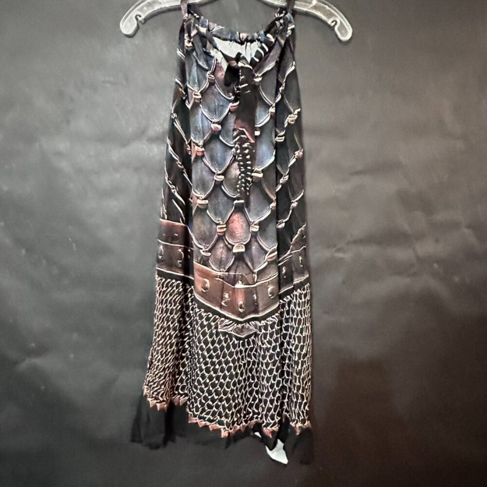 Medieval Armor Joan of Arc Rayon Gladiator Dress Sleeveless Festival size xl - Picture 7 of 8